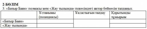 «Батыр Баян» поэмасы мен «Жау тылында» повесіндегі автор бейнесін талдаңыз.