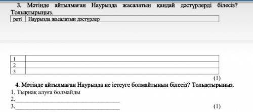 1. Мәтіндерге ортақ тақырыпты анықтаңыз A) Наурыз батасыБ) Наурыз – жыл басыC) Наурыздағы ұлттық ойы