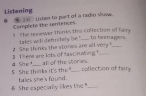 2 Listening62.32 Listen to part of a radio show.Complete the sentences.1 The reviewer thinks this co