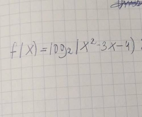 решить f(x)= log2(x^2-3x-4)​