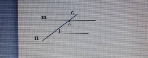 По данным рисунка найдите угол 1 и угол 2, если m || n, и угол 2 в два раза больше угла 1.​