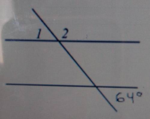 Изпользуя преведенные на рисунке,определите градусную меру угла 1 и 2.Если а || b 7 КЛАСС ​