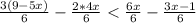 \frac{3(9-5x)}{6}-\frac{2*4x}{6}