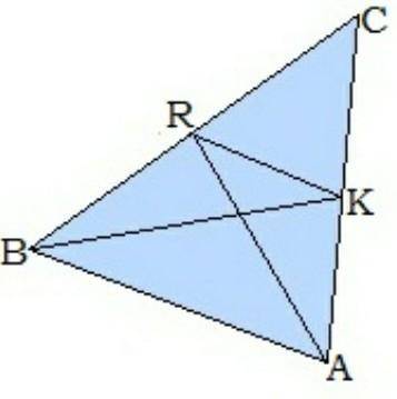 bk и ar медианы BR=10мAK=11мRK=5мнайти P(ABC)каковы длины сторонAC=?мBC=?мAB=?мP(ABC)​