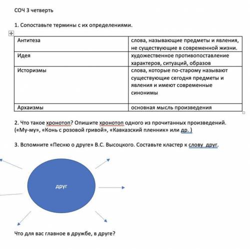 Что такое хронотоп? Опишите хронотоп одного из прочитанных произведение.