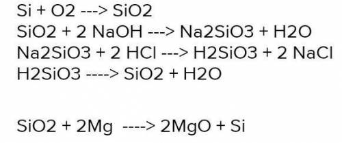 Sio2->sio3->H2sio3->sio2