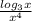 \frac{ log_{3} x }{ {x}^{4} }