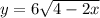 y=6\sqrt{4-2x} \\