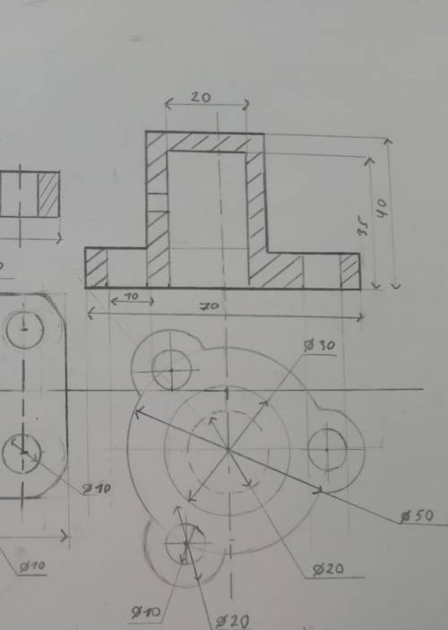 Изобразите положение секущей плоскости ​