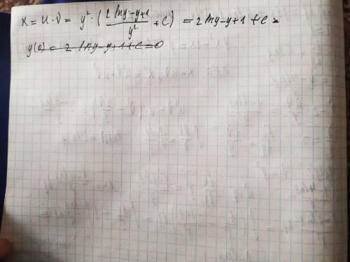 Решить дифференциальное уравнение, решив задачу Коши (2*x+y)*dy=y*dx+4*lny*dy y(0)=1 Свое решение пр