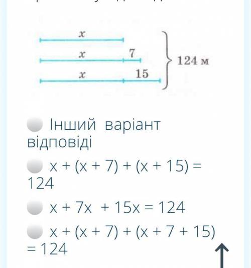 За рисунком складить рівняння та оберіть одну правильну відповідь