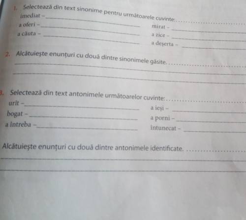 Ajuta urgent în numărul 2 trebuie să luați orice sinonime pentru oricareiar în numărul 4 trebuie să