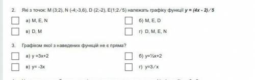 3)графіком якої з наведених функцій є пряма ​