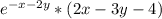 e^{-x-2y} *(2x-3y-4)