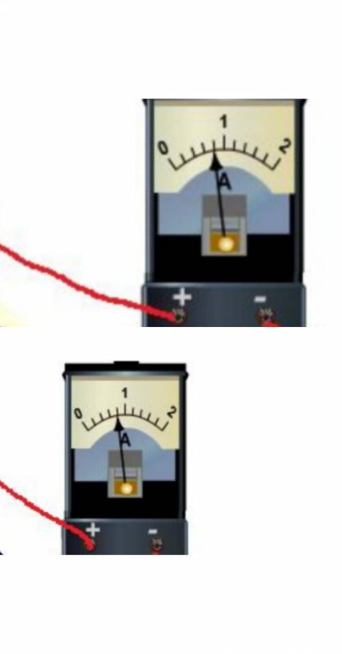 Яку силу струму показує на двох амперметрах​