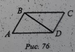 Доведіть що кут А=кут С (рис.76) якщо АВ паралельні СD i BC паралельні AD