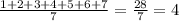 \frac{1+2+3+4+5+6+7}{7}=\frac{28}{7}=4