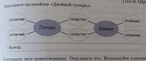 5.Заполните органайзер Двойной пузырь ! Дайте хороший ответ!​