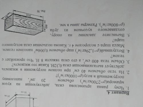 Решить физику 7 класс,архимедова сила.С дано и решением