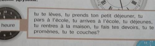 O Скажи своим друзьям; tu te loves, tu prends ton petit déjeuner, tupars a l'ecole, tu arrives &