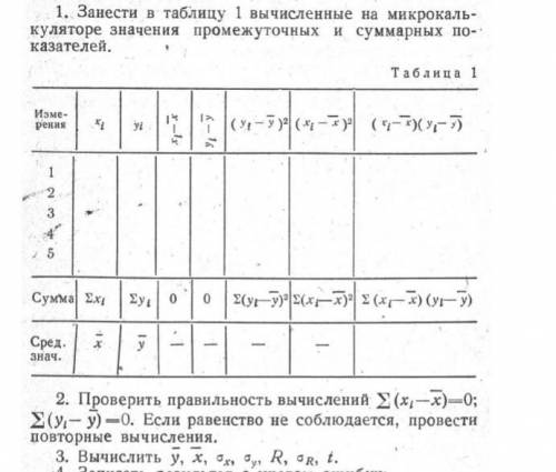 Добрый день! с корреляционным анализом .заполнить таблицу