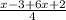 \frac{x-3+6x+2}{4}