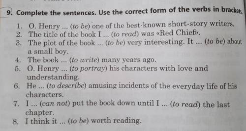 Complete the sentences. Use the correct form of the verbs in brackets.