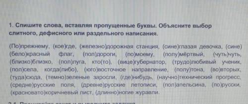 Спишите слова, вставляя пропущенные буквы. Объясните выбор сытного, дефисного или раздельного написа