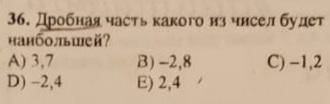 Дробная часть какого из чисел будет наибольшей