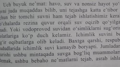 5-mashq. Matnni o'qing. Modal so'zlar ishtirok etgan gaplarni yozing.​