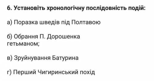 Установіть хронологічну послідовність подійДо іть будь ласка ​