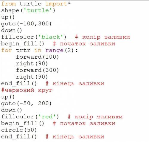 Проект рисования светофора в среде программирования Python. Координаты начальной точки - (-50, 350).