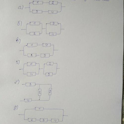 Перевод: Вычислите опор участков электрических кругов. Опор резисторов: R1 = R4 = 100 Ом R2 = R3 = 4