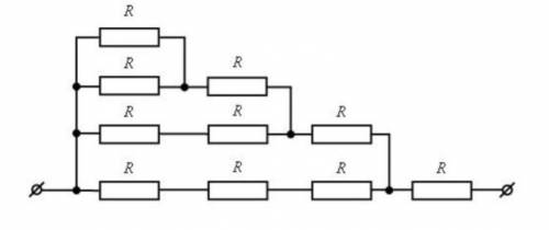 Знайти загальний опір, якщо R = 1 Ом.