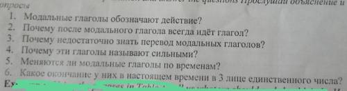 . ответьте на эти вопросы о модальных глаголах на русском языке. Предмет английский язык❗❗❗​