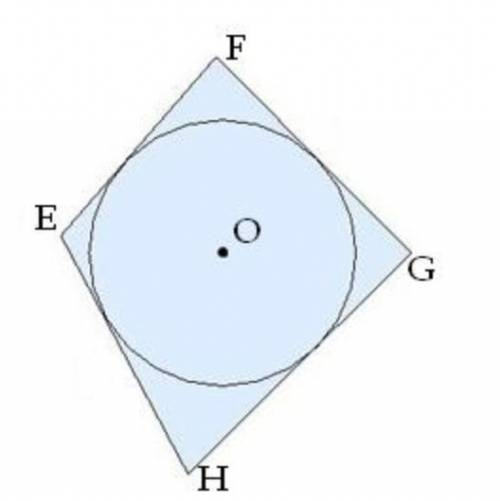 Вычисли неизвестную сторону четырёхугольника, если в него вписана окружность. FG= 6 дм; EH= 13 дм; G