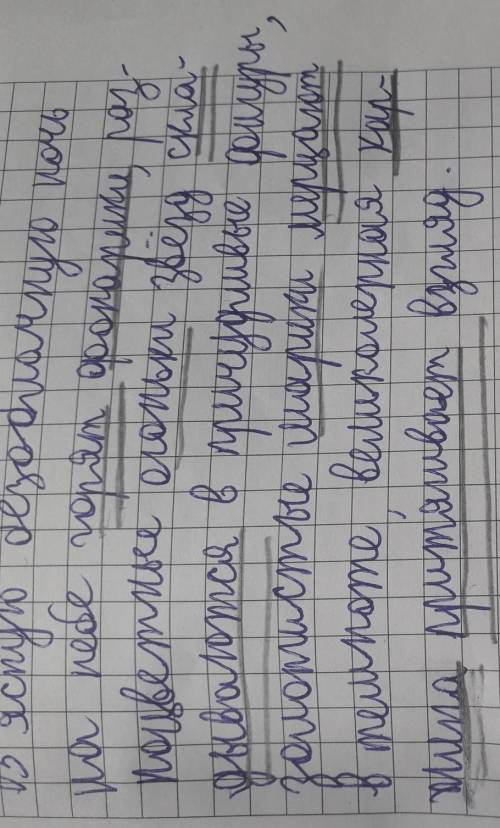 Подчеркни грамматическую основу в ясную безоблачную ночь на небе горят фонарики разноцветные огоньки