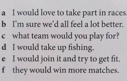 Match to make sentences. 1. If you were really good at basketball, 2 If I knew how to swim,. 3 If th