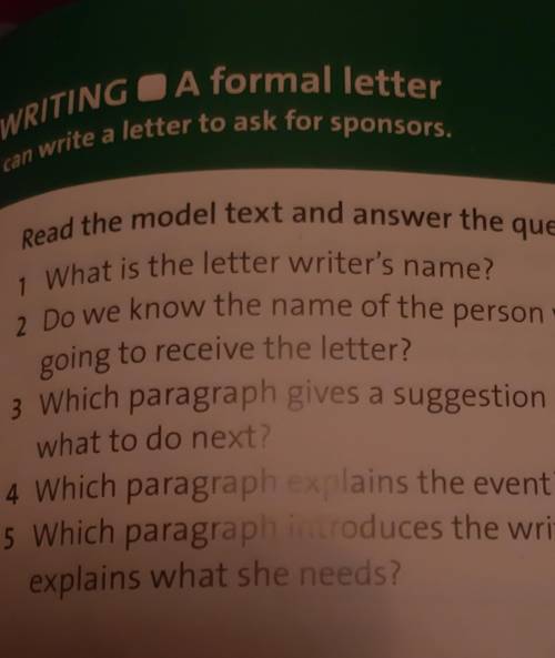 Read the model text and answer the questions​