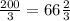 \frac{200}{3} =66\frac{2}{3}