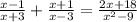 \frac{x - 1}{ x + 3} + \frac{x + 1}{x - 3} = \frac{2x + 18}{ {x}^{2} - 9}