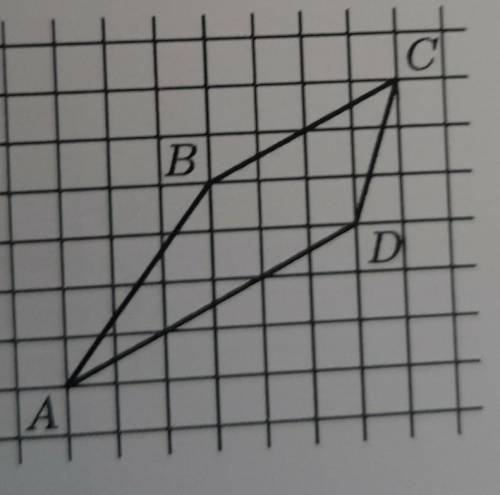 На клетчатой бумаге с размером клетки Іх изображена трапеция ABCD. Во сколько раз основание ВС больш