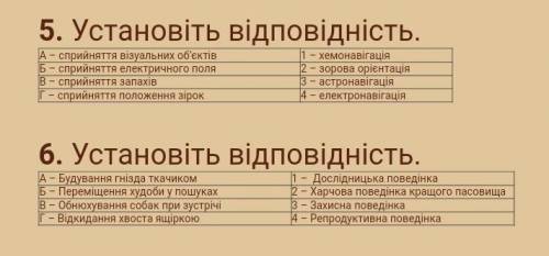 Установіть відповідність ​