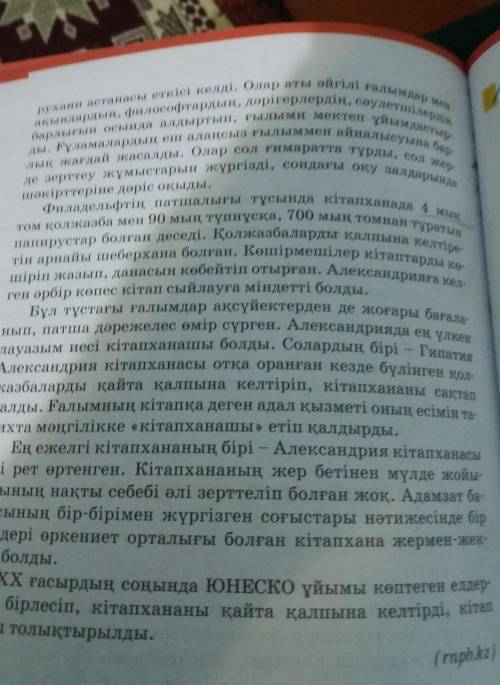 Александрия кітапханасы үстеулерді тап​