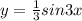 y=\frac{1}{3}sin 3x