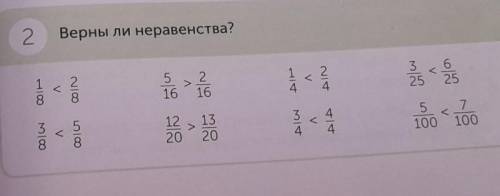 2 Верны ли неравенства?26рінVNICOТоа5 216 16<325 25431320122058<34<4416010/51007 7 ​