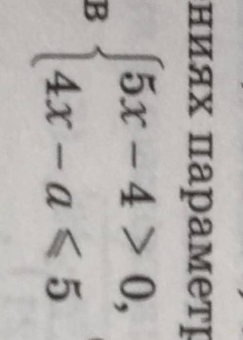 6. При каких значениях параметра а множество решений си- стемы неравенств 5х – 4 > 0, 4x - a <