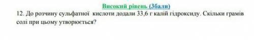 До розчину сульфатної кислоти додали 33.6 г калій гідроксиду​