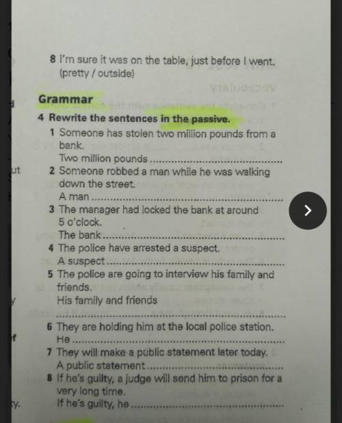 Rewrite the sentences in the passive