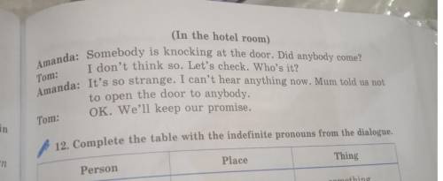 3) 11. Read the dialogue. Answer the questions, a) Are Tom and Amanda's parents in the hotel roomb)